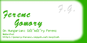 ferenc gomory business card